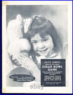 12/17 1954 Cigar Bowl Game Morris Harvey vs Tampa Football Program
