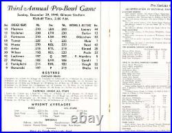 12/29 1940 chicago Bears Vs All stars pro bowl football program Los Angeles bx5