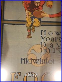 1916 Brown Washington State Rose Bowl Football Poster 1965 50th Reprint