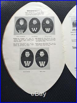1916 Brown Washington State Rose Bowl Game Football Program Fritz Pollard Wsu/c