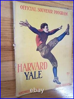 1924 Harvard vs. Yale College Football Game Program- Rare