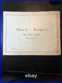 1926 Rose Bowl Pictorial Alabama vs Washington Champ Pickens