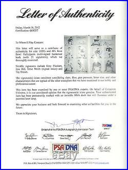 1929-1939 Rose Bowl Programs Signed Erny Pinckert Gus Shaver Psa Authentic