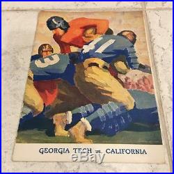 1929 NCAA Rose Bowl Football Program Georgia Tech VS California JAN 1ST RARE