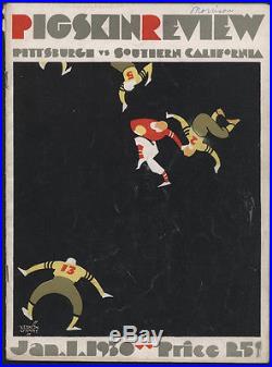 1930 Pittsburgh vs USC ROSE BOWL Football Game Program
