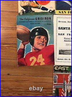 1930s College Football Game Programs Lot Of 33! Gridiron Goal Post Rose Bowl