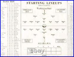 1931 Rose Bowl Football Program Alabama vs Washington vg