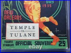 1935 Temple Tulane Sugar Bowl College Football Game Program Owls 1st Sb Ever
