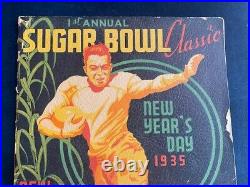 1935 Tulane Vs Temple Sugar Bowl Football Program / First Sugar Bowl Ever