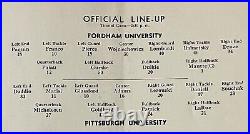 1936 Fordham-Pitt Football Program VINCE LOMBARDI Seven Blocks Of Granite