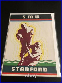1936 Rose Bowl College Football Program SMU Mustangs vs Stanford Indians