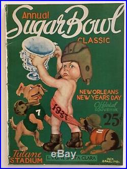 1937 Sugar Bowl L. S. U. Vs Santa Clara Football Program/GAYNELL TINSLEY