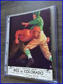 1938 Colorado Rice Cotton Bowl Football Game Program Second Cotton Bowl Ever