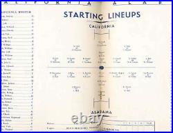 1938 Rose Bowl Football Program California vs Alabama