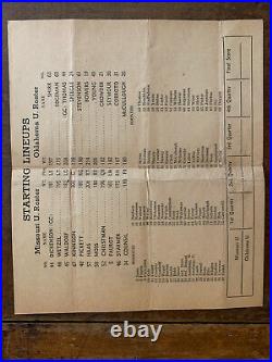 1938 rareOKLAHOMA vs MISSOURI football program/P. CHRISTMAN/OU to ORANGE BOWL