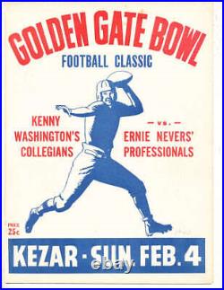 1940 Golden Gate Bowl Kenny Washington vs Ernie Nevers' pro football program b1