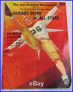 1940 Pro Bowl Football 3rd annual Game PROGRAM Chicago Bears All Stars Original