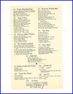 1940 Rose Bowl Football Program USC vs Tennessee & music a1