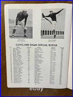 1941 INAUGURAL 1st RUBBER BOWL Game CLEVELAND RAMS v STEELERS football program
