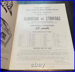1941 Nebraska Cornhuskers Stanford Rose Bowl College Football Game Program Ex+nm