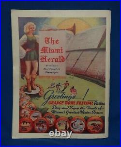 1941 Orange Bowl Football Program Auburn vs Mississippi State