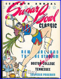 1941 Sugar bowl Football Program Boston College vs Tennessee