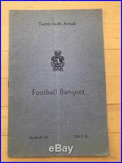 1942-1943 UCLA Football Banquet Program First Rose Bowl Team, First to beat SC