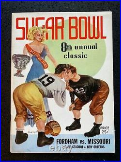 1942 Fordham VS Missouri Official Annual Sugar Bowl Football Program