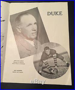 1942 OREGON STATE DUKE ROSE BOWL COLLEGE FOOTBALL GAME PROGRAM Moved 2 Durham NC