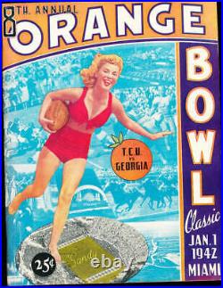 1942 Orange Bowl Football Program TCU vs Georgia