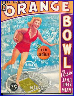 1942 Orange Bowl football Program TCU vs Georgia