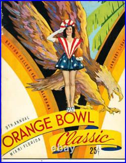 1943 Orange Bowl football Program Boston College vs Alabama