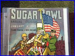 1943 Tennessee Tulsa Sugar Bowl College Football Game Program Volunteers