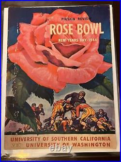 1944 College Football Vintage Program U. S. C. Vs. Washington Rose Bowl