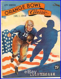 1944 Orange Bowl Football Program LSU vs Texas A&M