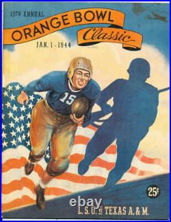 1944 Orange Bowl football Program LSU vs Texas A&M