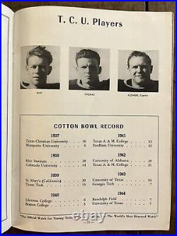 1945 COTTON BOWL OKLAHOMA A&M v TCU football program/AGGIES WIN'45 NAT'L CHAMPS