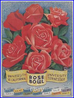 1945 College Football program Rose Bowl, USC Trojans v Tennessee Volunteers tear