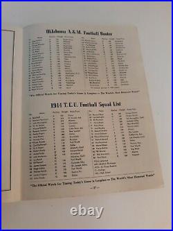 1945 Cotton Bowl Classic Program Oklahoma A. & M. Vs. Texas Christian University
