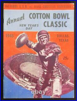1945 Cotton Bowl Program Oklahoma A&M vs. TCU 187635