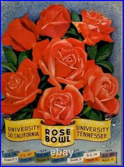 1945 Rose Bowl Football program USC Trojans vs. Tennessee Volunteers Fair