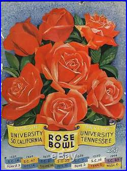 1945 Rose Bowl college football program USC Trojans Tennessee Volunteers, Clean