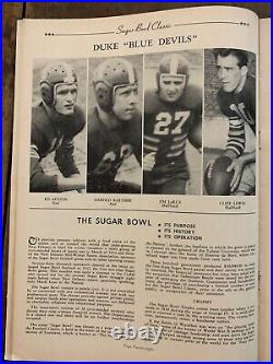 1945 Sugar Bowl Alabama vs Duke Football Program/HARRY GILMER/F. THOMAS/V. MANCHA