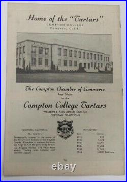 1946 Little Rose Bowl Program Compton College v Kilgore Texas Ex/MT Nice 68896