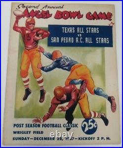 1947 Angel Bowl Program Texas All Stars v San Pedro Wrigley Field Ex 68883