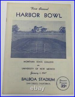1947 Harbor Bowl Program Montana State v New Mexico Very Rare San Diego Ex 68879