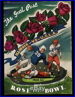 1947 NCAA Football Rose Bowl Program Illinois vs UCLA EX