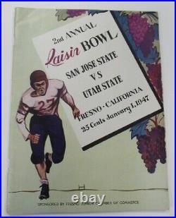 1947 Raisin Bowl Program San Jose State v Utah State Ex+ 68860