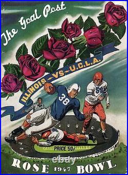 1947 Rose Bowl Football program Illinois Fightin' Illini vs. UCLA Bruins GOOD