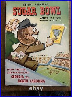 1947 Sugar Bowl N. Carolina v Georgia football programCHOOJUSTICE v CHAS. TRIPPI